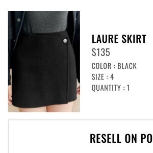 Sezane Black Mini Skirt Chic and Versatile